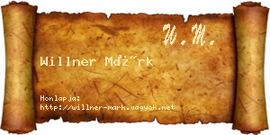Willner Márk névjegykártya